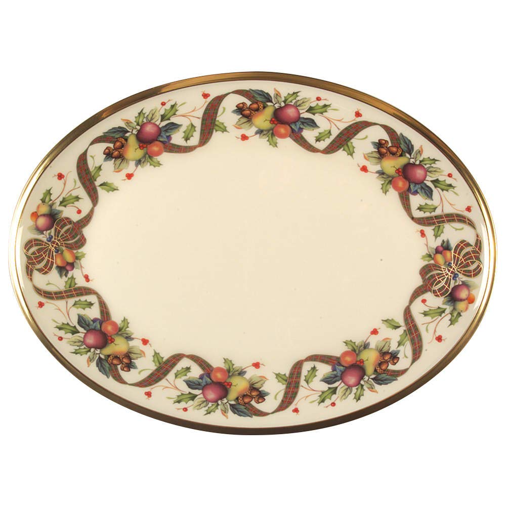 Lenox Holiday Tartan – Juego de 5 piezas con bandas doradas, servicio