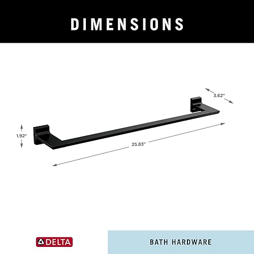 Miniatura 7 de Delta Faucet 79924-BL - Toallero pivotal, 24 pulgadas, negro mate, 24 pulgadas