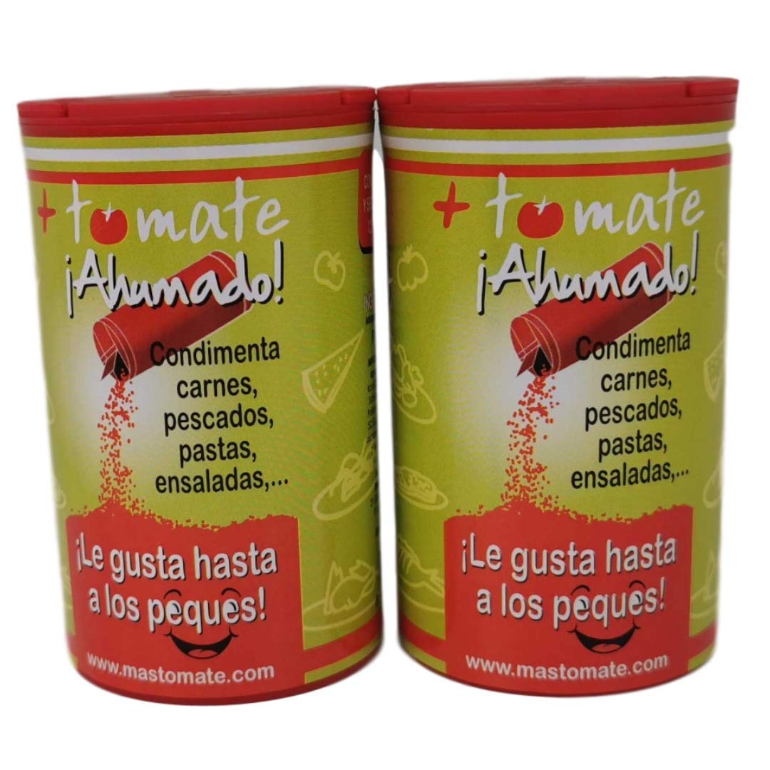+ Tomate | Sazonador Ahumado en Polvo | Pack 2x100 gr | Natural Extremadura