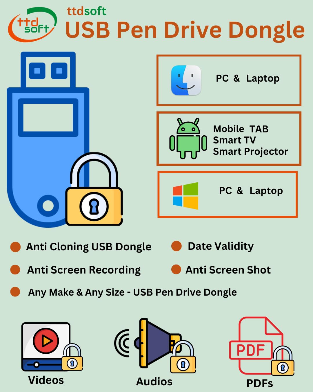 Pen Drive Dongle [ USB Drive dongle ] for Android, Mac, Windows -ttdsoft | for Video & pdf | License for 01 nos usb pen drive (Via Email Delivery Only - in 5 working hours, No- CD) (B0DB9MBSSZ) Amazon Price History, Amazon Price Tracker
