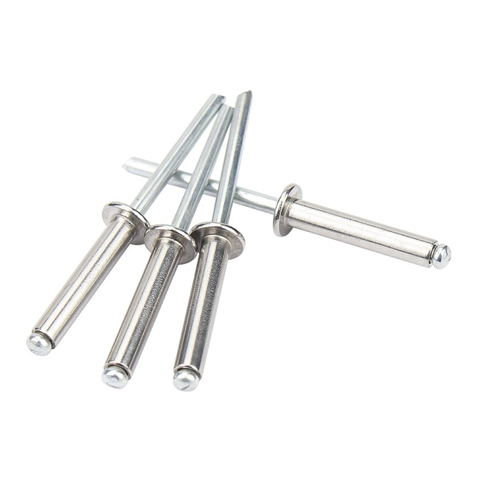 Remaches de brida grande, 50 remaches pop de aluminio M2,4 M3,2 M4 M4,8 de cabeza abovedada ciega de 6 mm(M4.8-10mm)
