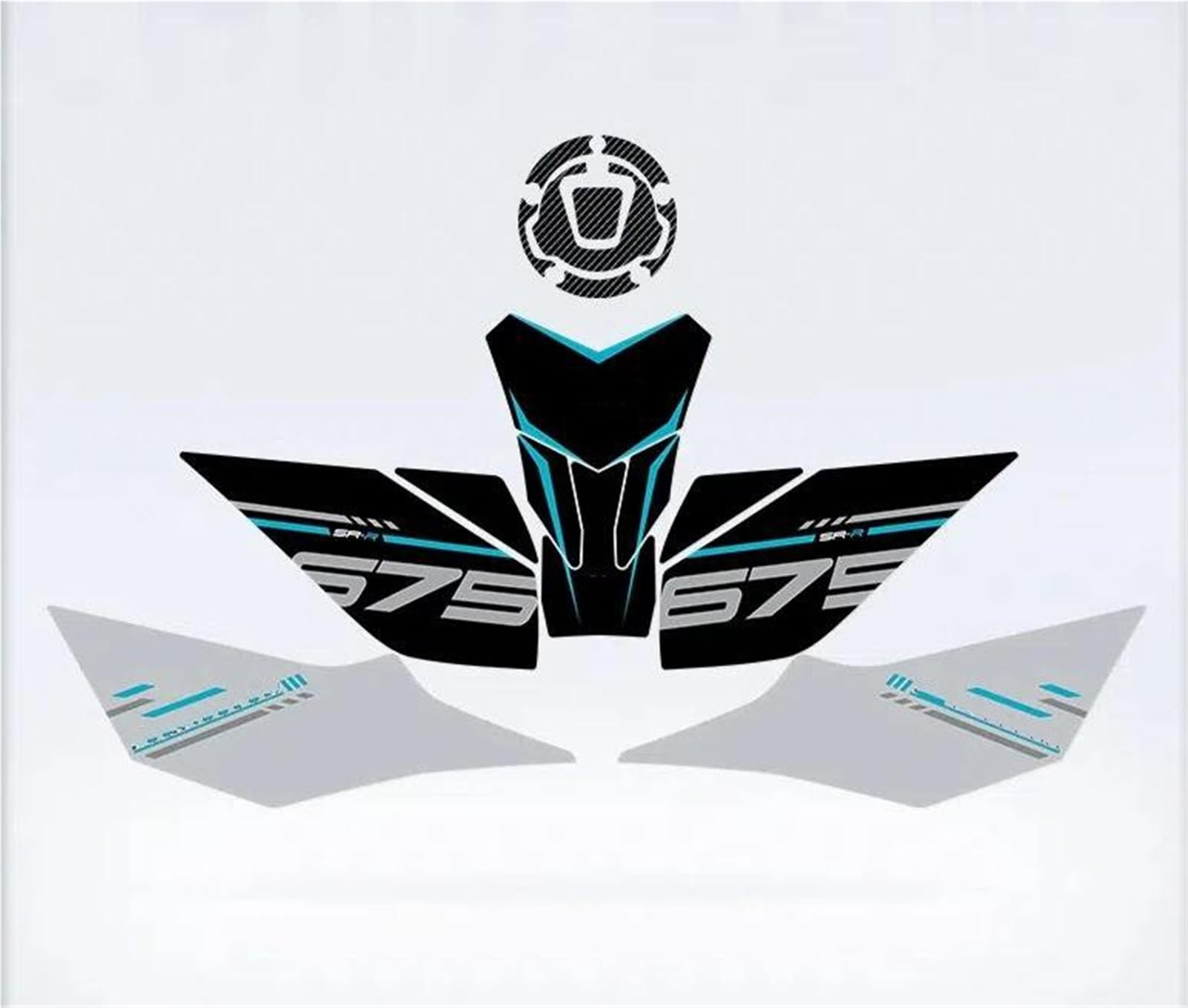Slimes Color24 For Cfmoto 675Sr-R 2024 Motorcycle Fuel Tank Kit Sticker Protector Traction Pad Decals Frosted(Color24)