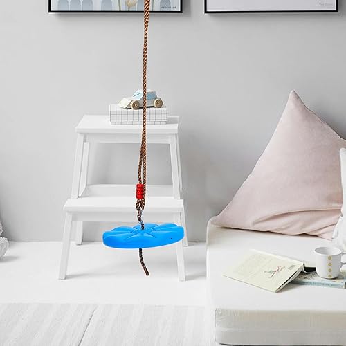 Miniatura 5 de Columpio colgante de pétalos octogonales para jardín al aire libre, asiento de disco de plástico para patio trasero, columpio de equilibrio grueso