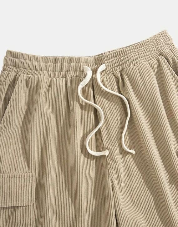 Image of Samfor Shorts for Men || Authentics Classic Men's Ribbed Polycotton Relaxed Fit Cargo Stretch Shorts || Lightweight & Quick Dry || Men Shorts Casual ||Shorts Pant for Men