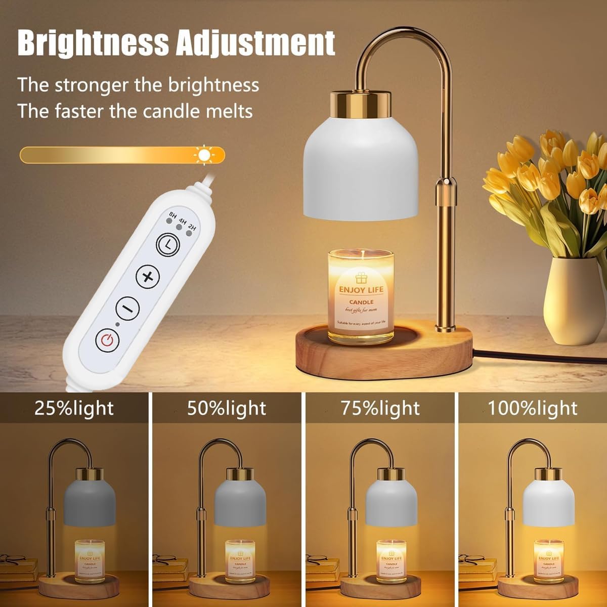 Wrappiness Candle Warmer Lamp for Daughter from Mom – Personalized Adjustable Height Wax Warmer Lamp for Scented Candles, Housewarming Gift for New Home, Modern Farmhouse Décor