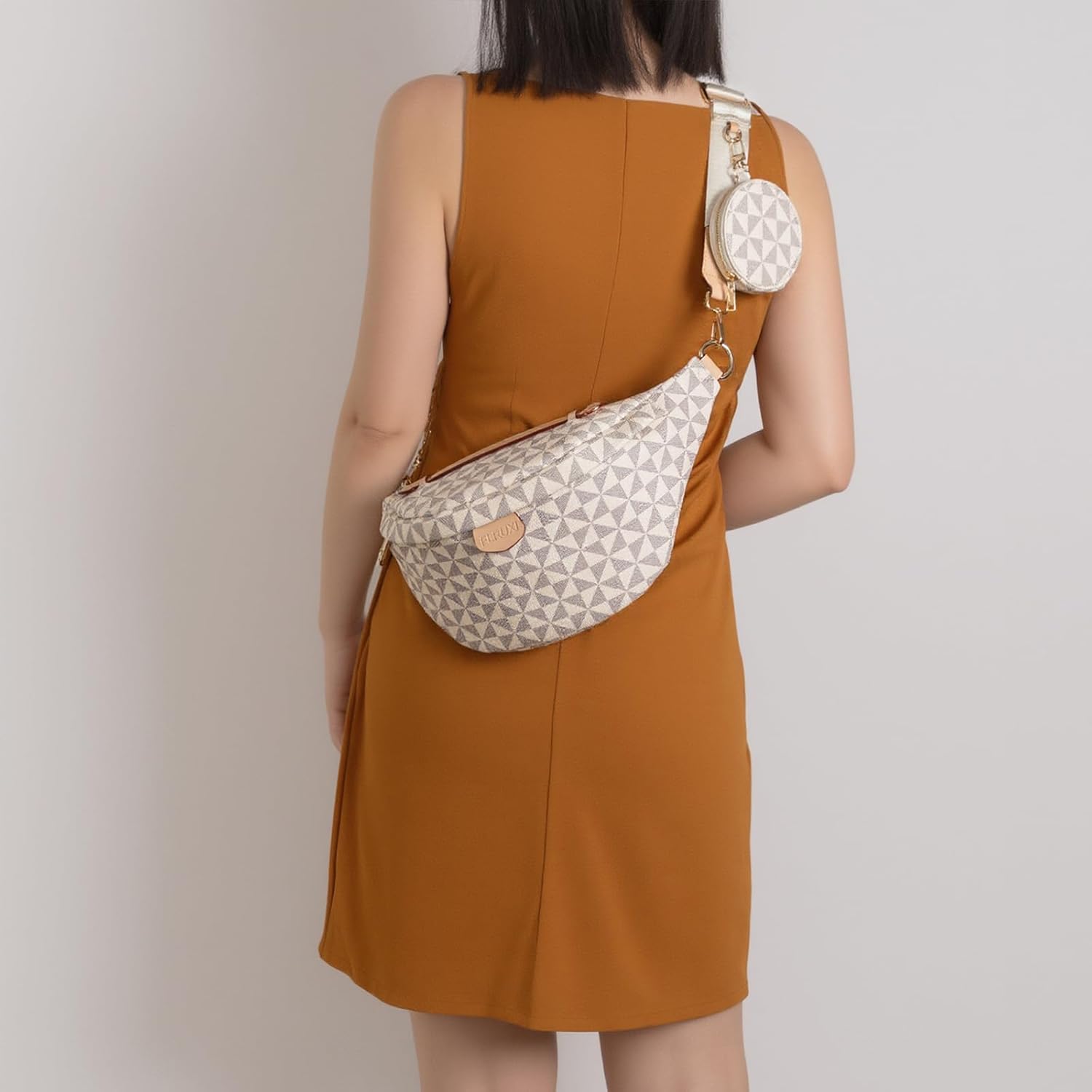 Crossbody Sling Bag Purse for Women,Sling Bag for Women Small Belt Chest Bum Checkered Crossbody bag for Daily Shopping - Image 7