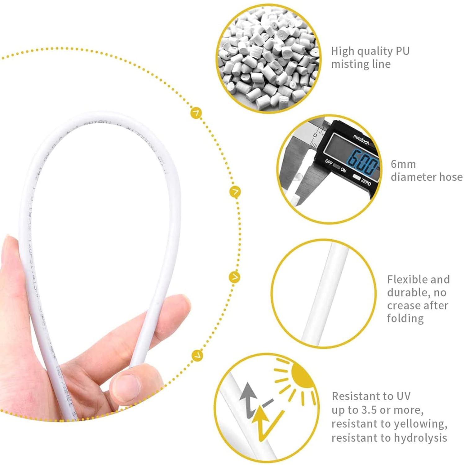 Water Mist Cooling System,Water Park 6/9/12/15/18m Outdoor Cooling Patio Misting System Fan Cooler Water Mist Gardenhouse Spray Hot Fog Misting System,59FT(18M)