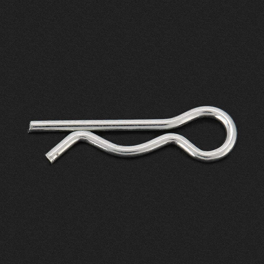 * 18Mm R Tipo Coppiglia R Clip 1Mm, Clip Piccole R Clip in Acciaio Inossidabile Perni di Fissaggio Zincati Clip a Molla Perno per Capelli