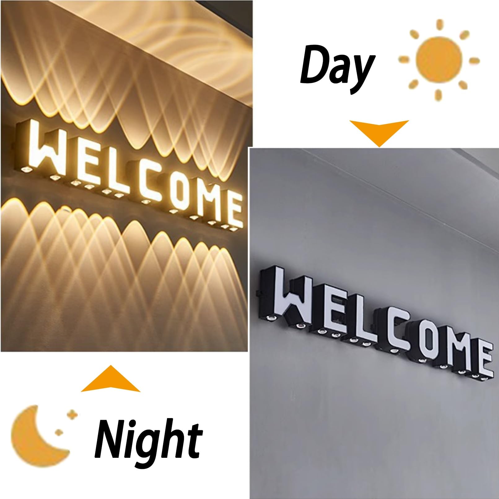 Świecące cyfry LED, znaki ścienne i dolne, kinkiet ścienny, aluminiowy, IP65, dekoracyjne światła, dekoracja ścienna na werandę, garaż, podwórko, patio, (numeryczny 6)