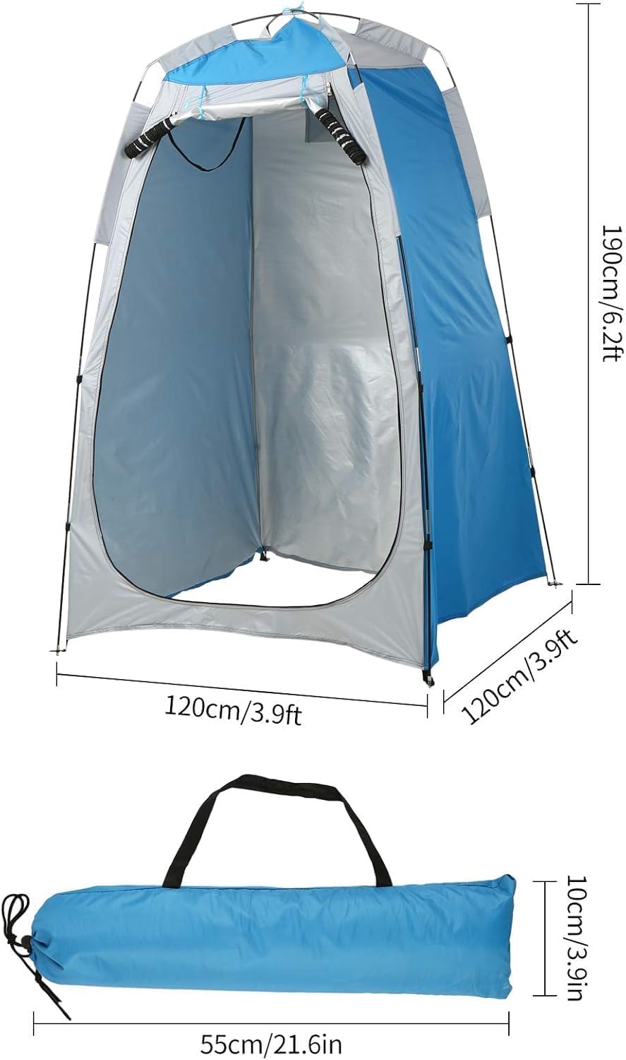 Amazon.co.jp: PANKAY ポップアップ式プライバシーテント ポータブル アウトドア キャンプ バスルーム トイレテント 折りたたみ式シェルター  キャンプ&緊急用 - 軽量&頑丈 簡単設置 折りたたみ式 - キャリーバッグ付き : スポーツ＆アウトドア プライバシーテント ビーチテント 多機能 簡易浴室日よけ 脱衣所 防水 折りたたみ 収納袋付き プライベートキャンプ 防災 災害シェ