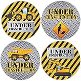 Under Construction Party Favor Stickers - 1.75 in - 40 Labels