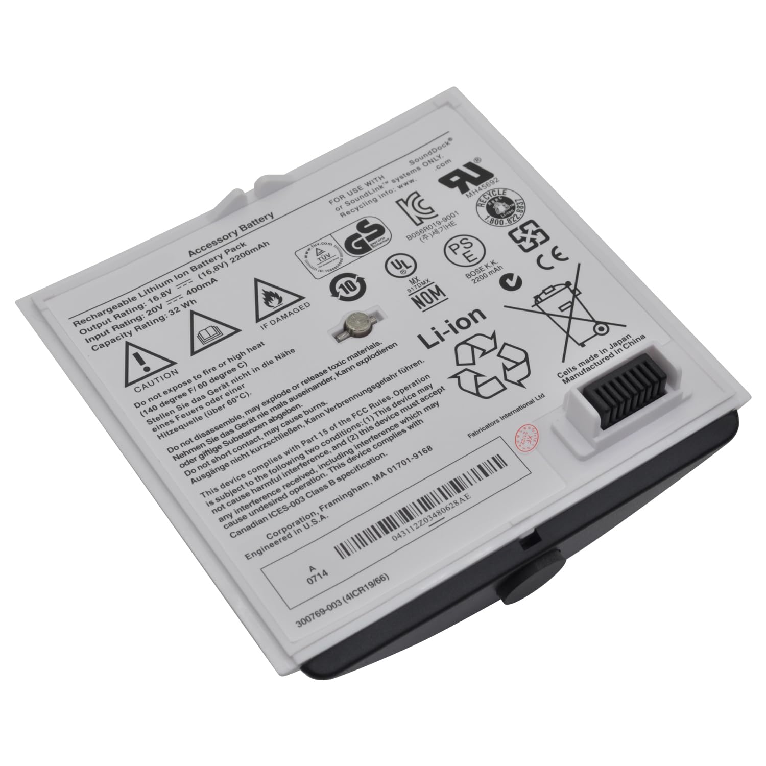 TZRONG 300769-003 (16.8V 32Wh /2200MAh) Replacement Battery for Bose Sounddock Portable Digital Music System SoundLink Air Series 300769-001 300769-002 300769-004 300770-001 4ICR19/66