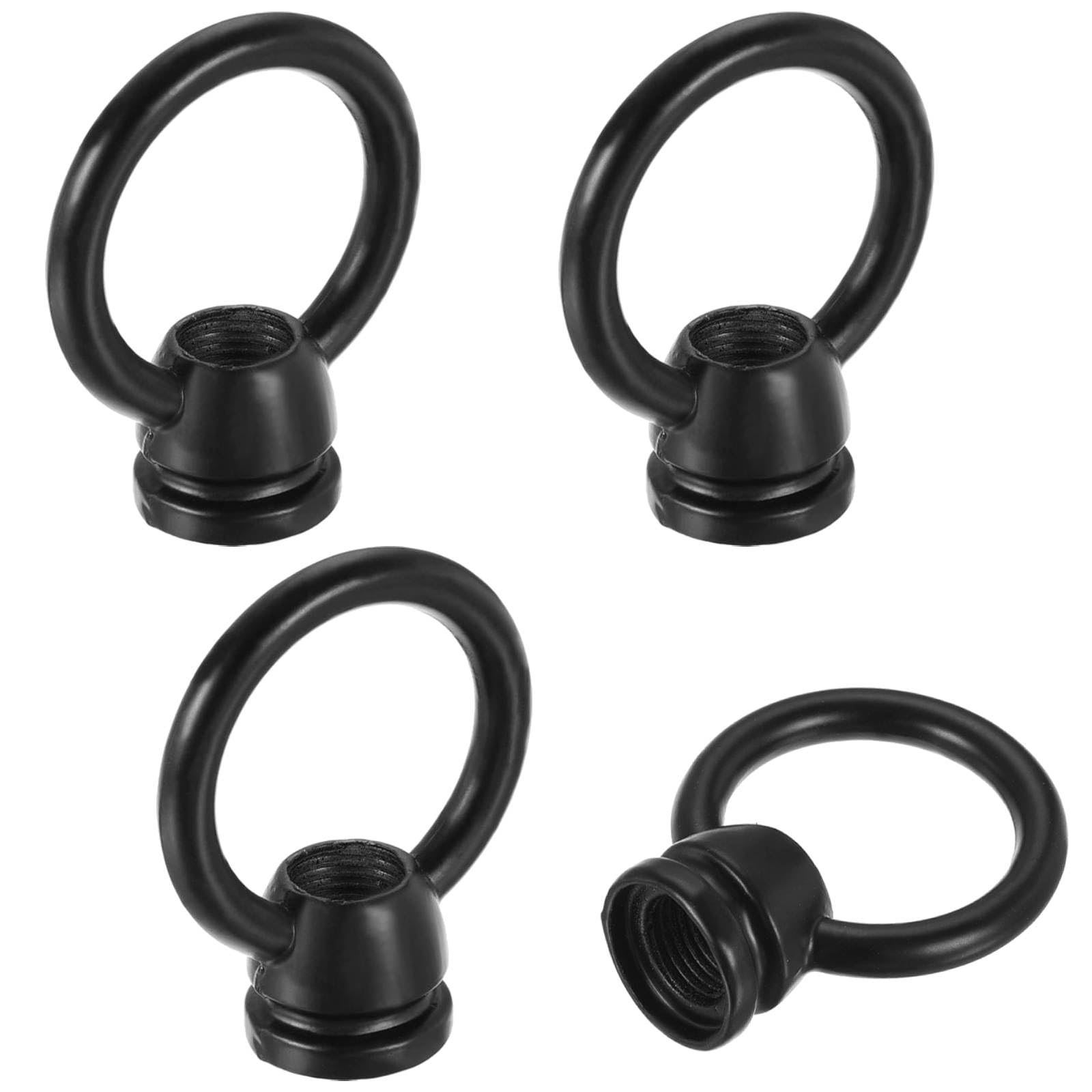 4 Stück Ringmutter, M10 Augenmutter Ösenmutter Ringösen Ösenschraube Hardware für Aufhängen, Lampe, Kronleuchter (Schwarz)