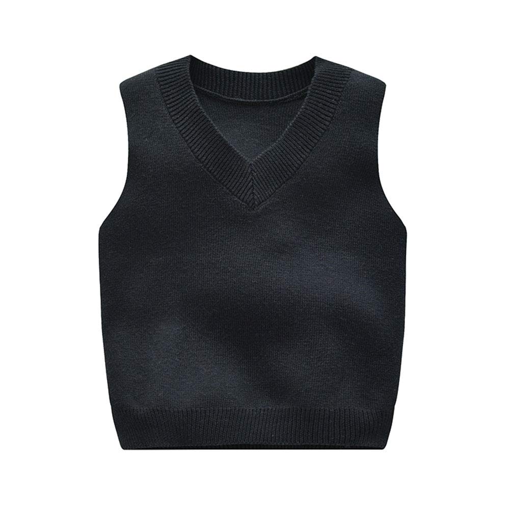 PTPUKE Baby Boys Girls V Neck Comfort Knitted Sleeveless Pullover Sweater Vest