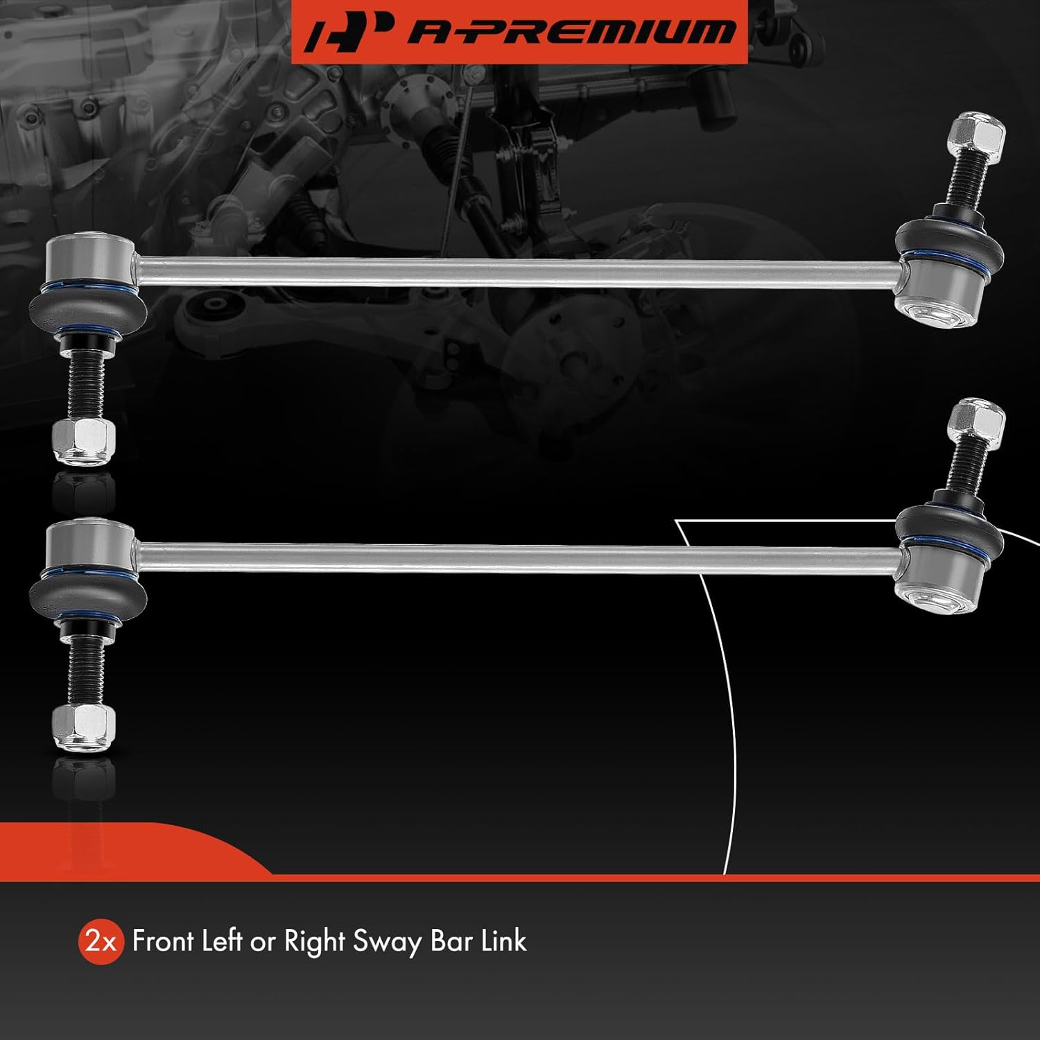 A-Premium 2 x Front Sway Bar Links Stabilizer Bar Links, Compatible with BMW 528i 535d 535i 550i (GT xDrive) & 740Ld 740Li 740i 750i 760Li 750Li (xDrive) & 640i 650i (xDrive Gran Coupe)