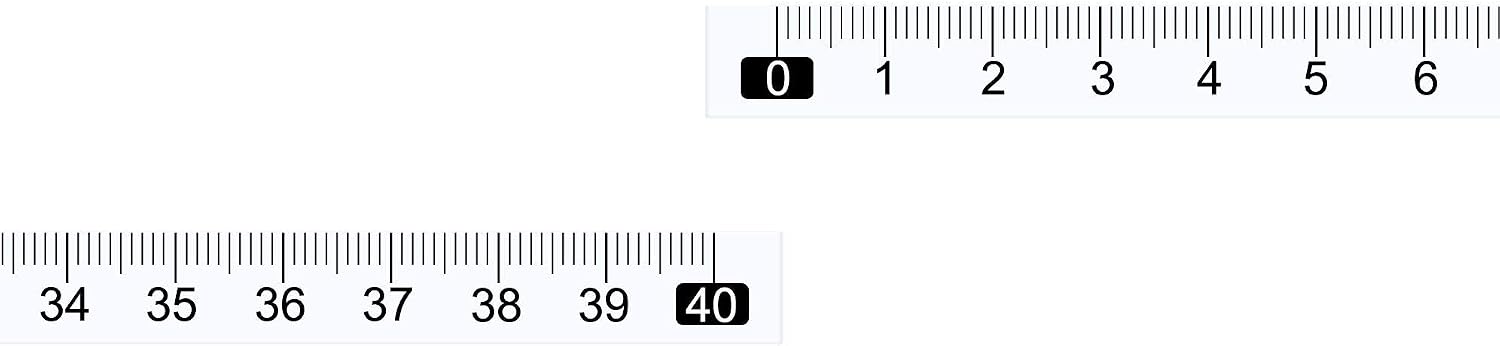 sourcing map 10 Pcs Adhesive Backed Tape Measure 40cm Left to Right Read Measuring Tapes Stick on Workbench Ruler (Transparent)