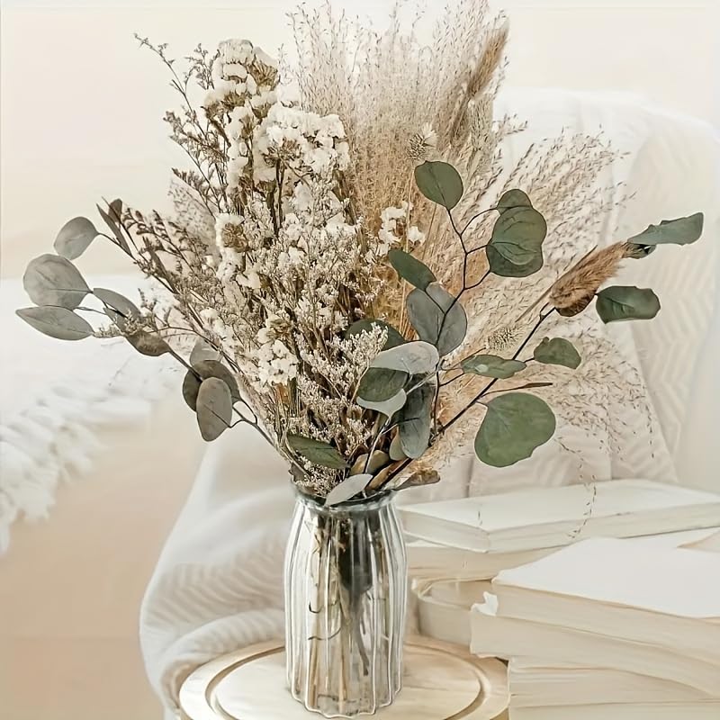 Flores secas naturales mezcla Pampas Eucalipto Boho decoración miniatura 1