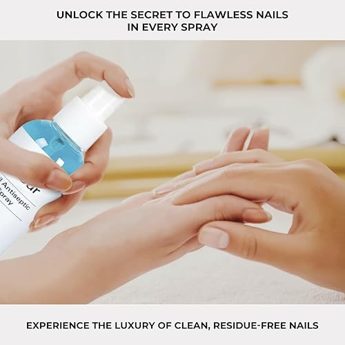 Miniatura 6 de EMMA Beauty Scour Spray antiséptico de uñas, limpiador de superficies de uñas y solución de limpieza, fórmula libre de 12+, 100% vegano y libre de