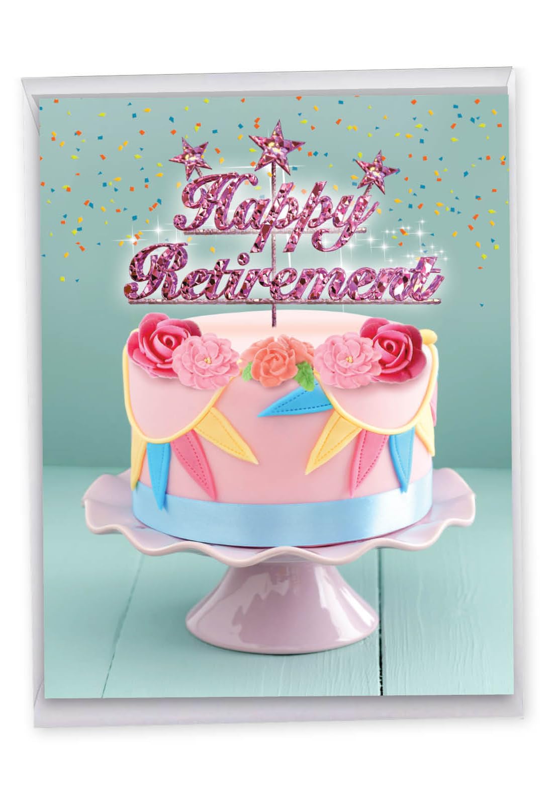 The Best Card Company - Jumbo Retirement Card from All of Us (8.5 x 11 Inch) - Big Group Notecard for Retiree - Retirement Blowouts J4193LRTG-US