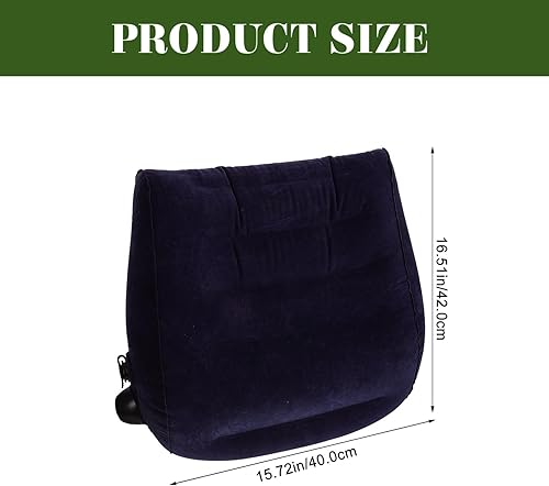 Miniatura 6 de Almohadas de cama inflables para silla de terciopelo de viaje en avión, soporte de espalda, cojín de cintura y cuello, almohadilla para