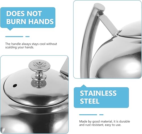 Miniatura 4 de KICHOUSE Hervidor de metal suelto de acero inoxidable extraíble infusor de ollas para campamento conveniente hogar café resistente al desgaste