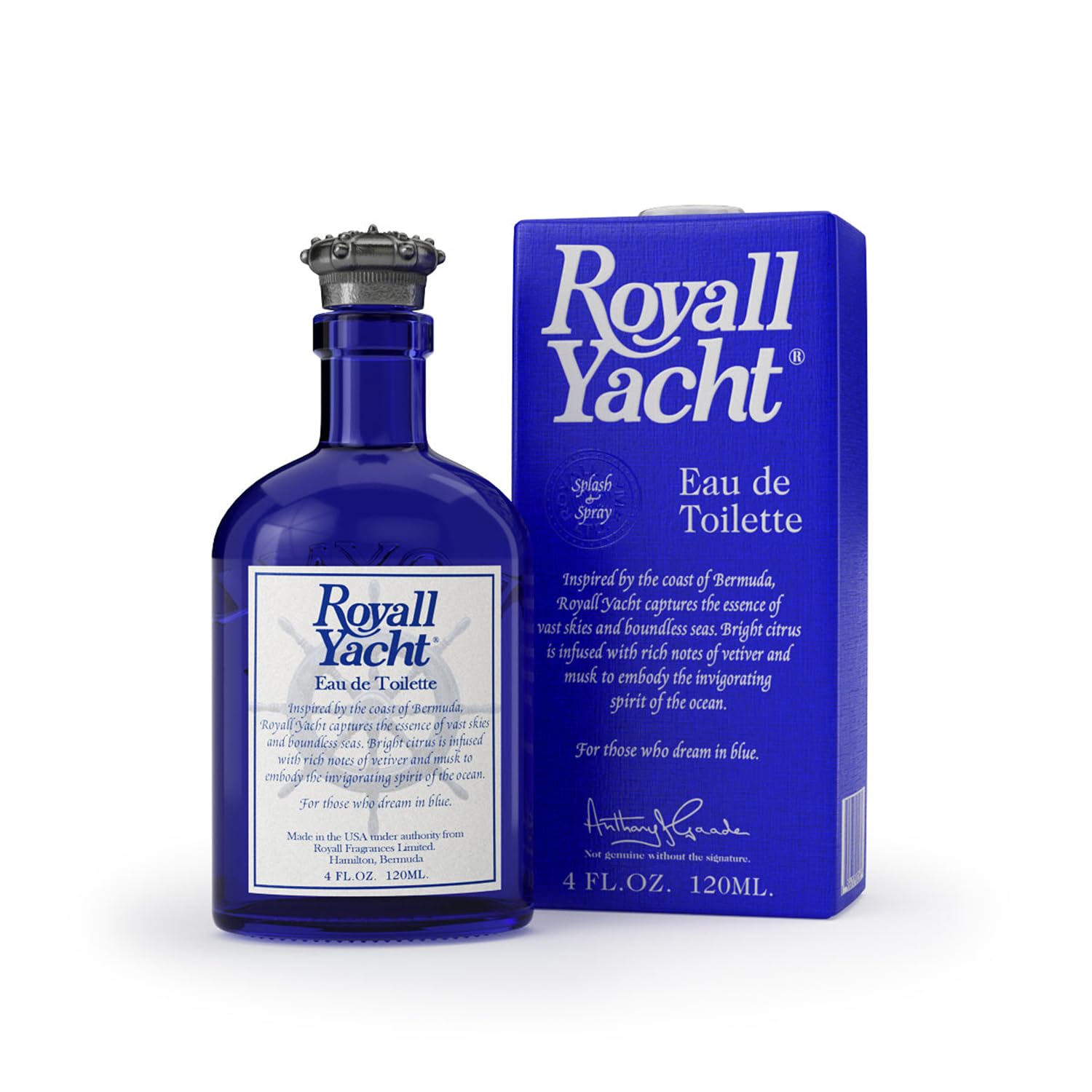 Royall Yacht Eau de Toilette, Classic Aftershave Cologne for Men with Bay Rum, Royal Lyme Fine Perfume Scent, Fragrance Gift, Masculine Grooming Spray