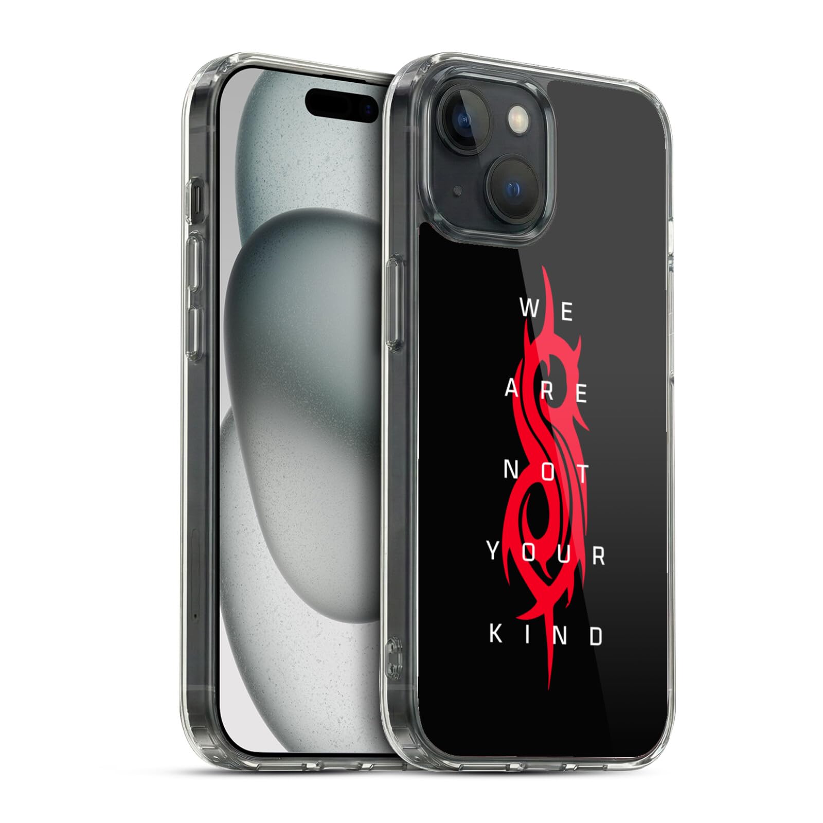 Carcasa Slipknot iPhone 15 antideslizante con logotipo de gel suave Head Case Designs oficial 7