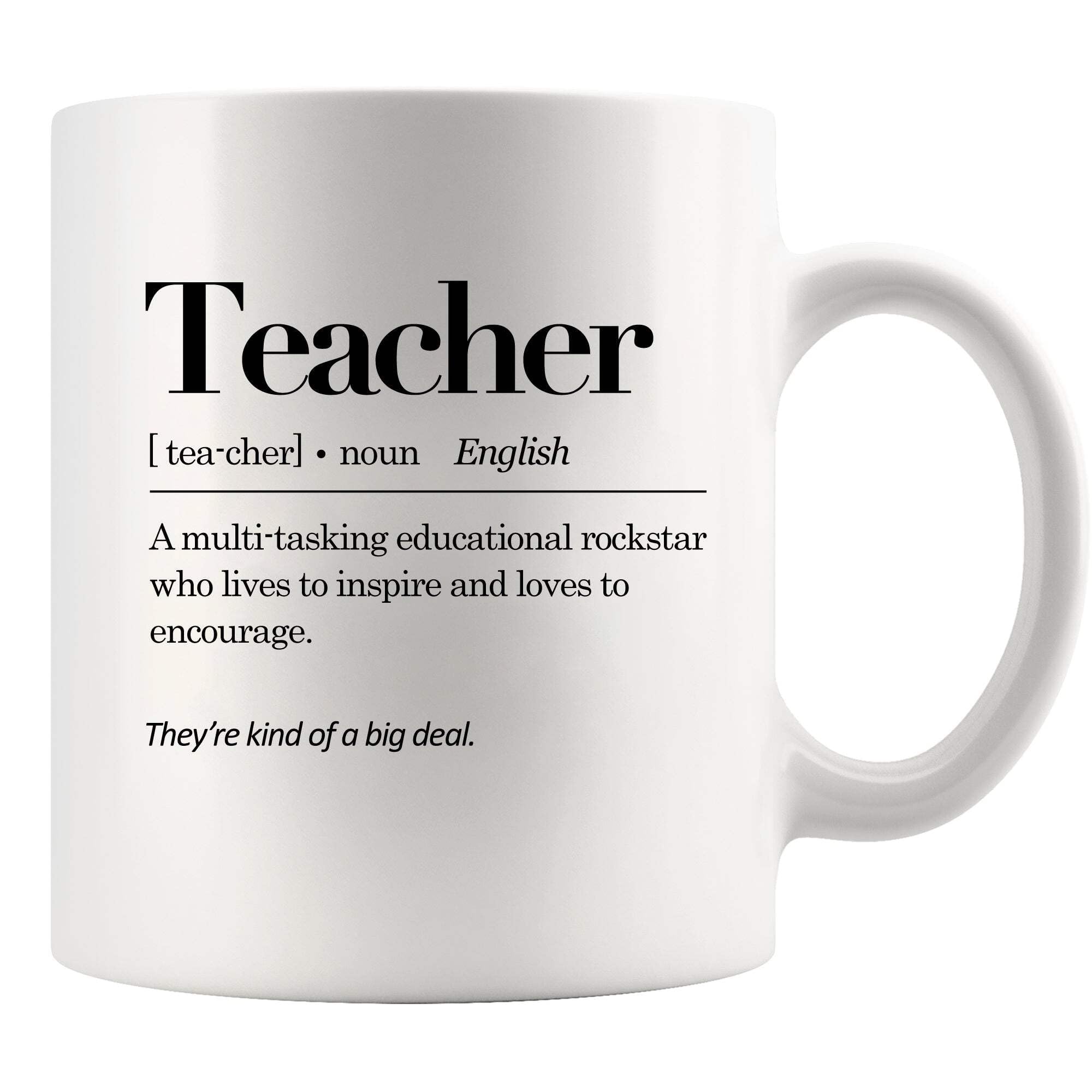 Panvola Teacher Definition Mug Teacher Gifts Appreciation Gifts from Students End of the Year Gift to Professor Ceramic Mug 11 oz (White)