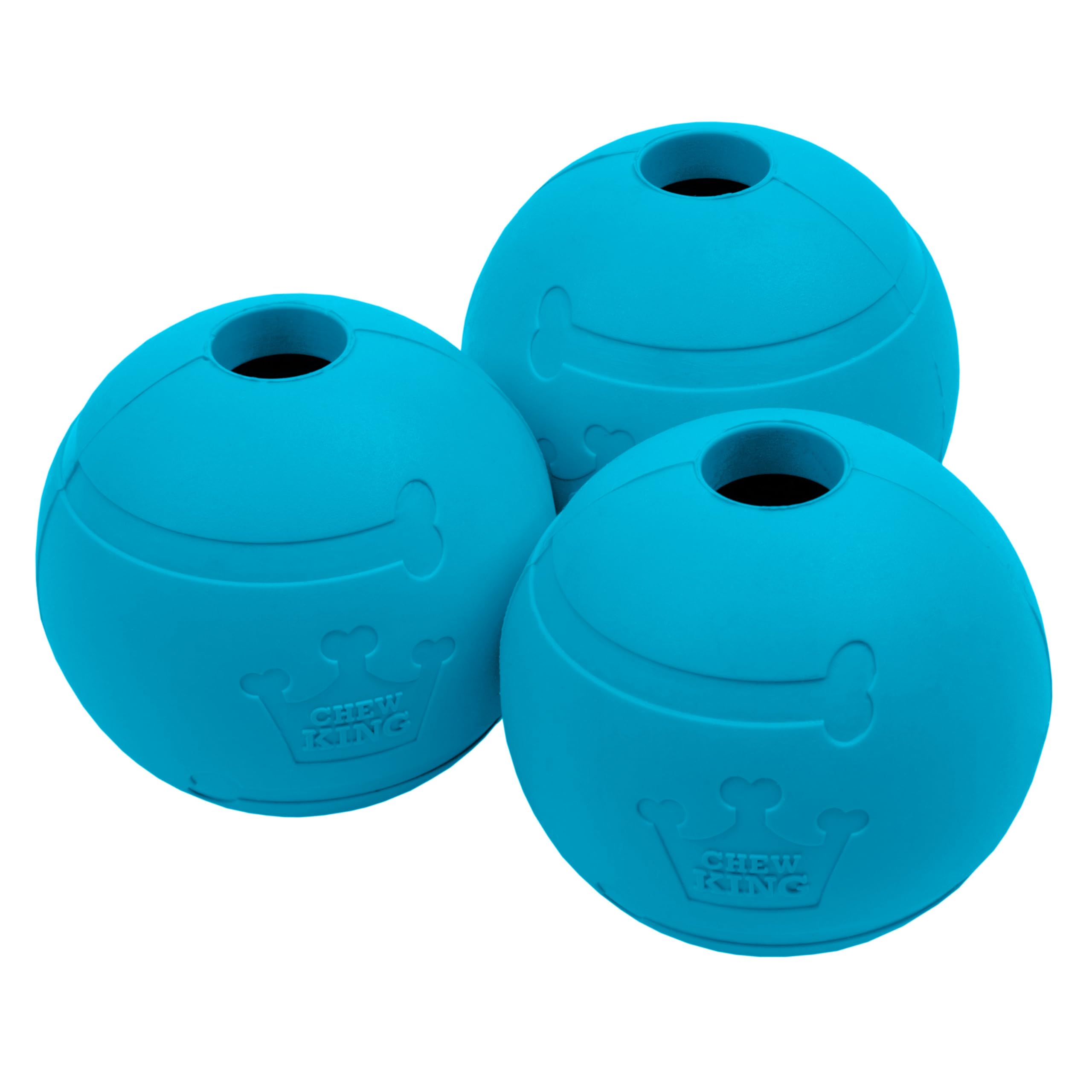 Chew King Flavored Rubber Ball Collection 2 5 Inch Peanut Butter Flavor Rubber Balls 3-Pk