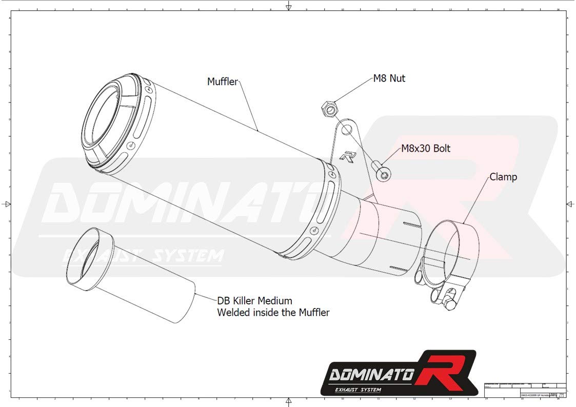 DOMINATOR EU Homologado aprobado Silenciador Escape GP compatible con MT 10 2016-2020