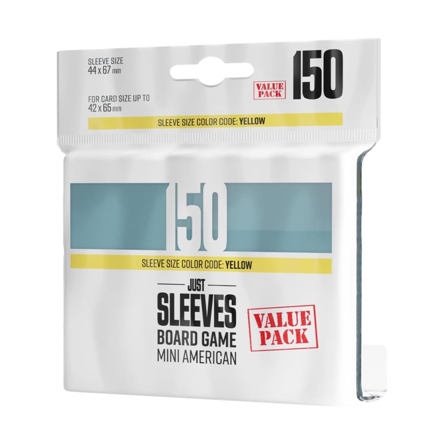 Gamegenic | Just Sleeves - Mini American Value Pack (150 Sleeves) | Board Game Accessory