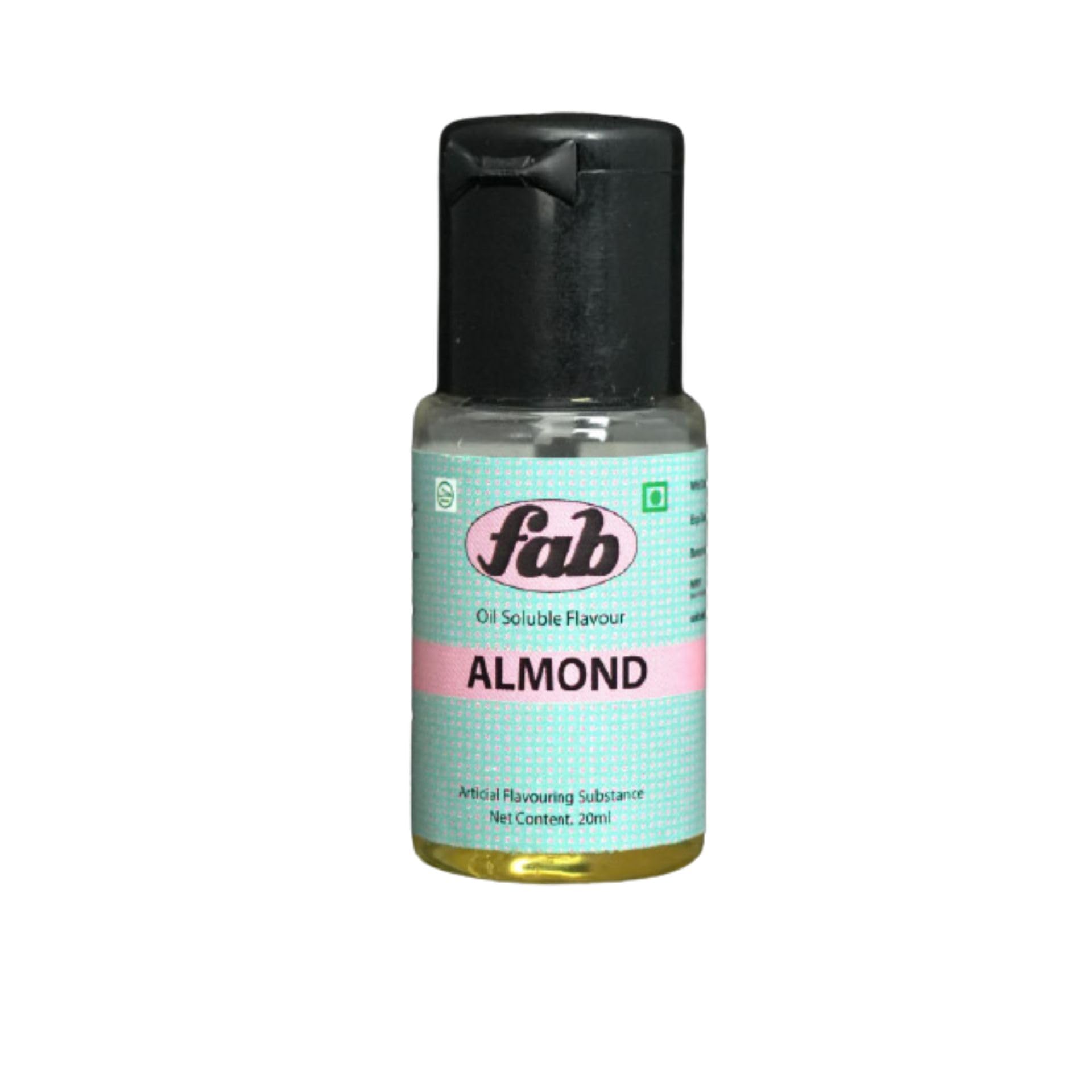 Fab Oil Soluble Flavour For Chocolates Indian sweets Ice creams Desserts Quantity 20ML (Almond)