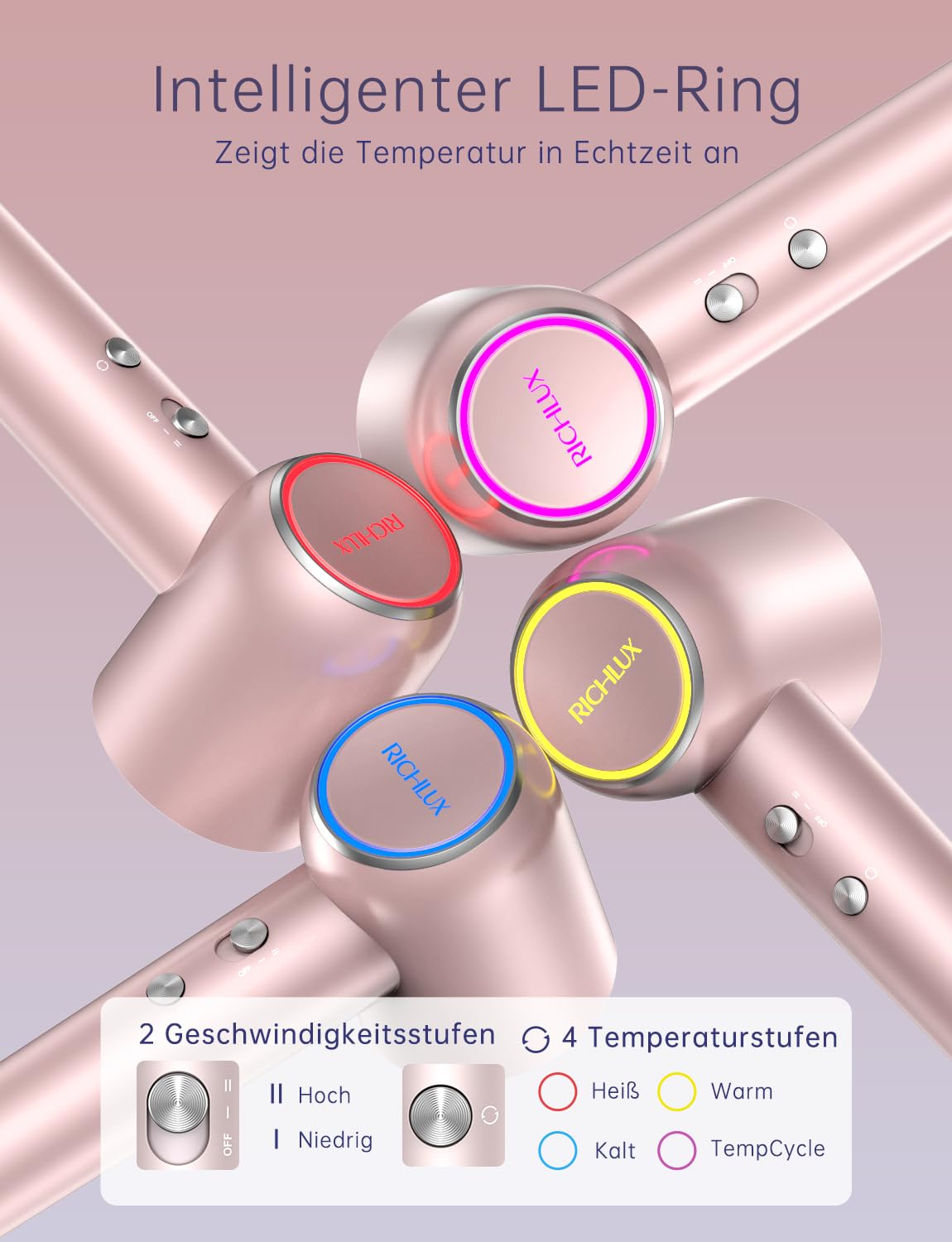 2026 Haartrockner ionen föhn, 160.000 U/min Schnelles Trocknen Ultraleicht & Leise (57dB), 500 Millionen Negative Ionen, Bürstenlosem Motor NTC Temperaturregelung(Rosé)