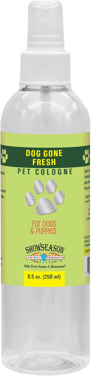 Showseason® Dog Gone Fresh Pet Cologne 8.5 oz for Dogs | Long-Lasting Odor Eliminator, Cruelty-Free, Paraben-Free, Biodegradable and Non-Toxic, Made in The USA