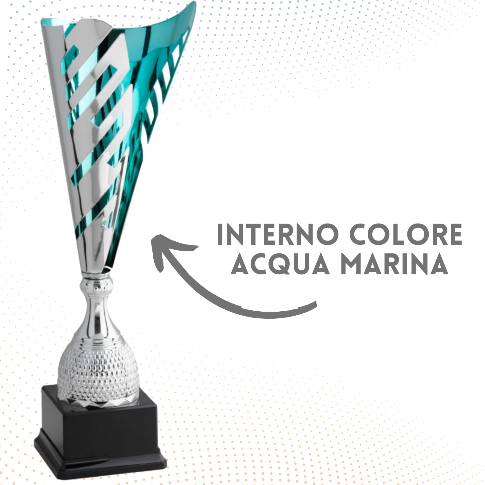 Coppa Trofeo Personalizzabile Grande in Metallo Varie Misure Calcio, Fantacalcio, Tennis, Padel, Basket Premiazioni Sportive ed Eventi con Targhetta Personalizzata cod 4.501