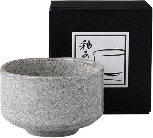 Minoyaki Oburo Cuenco Matcha Gris Ochawan Hecho en Japón