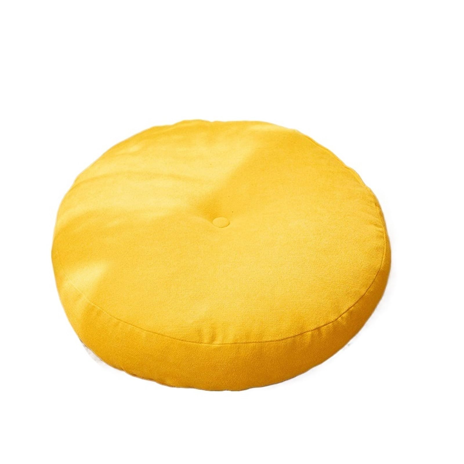 Cojín de meditación Cojín de Suelo Color Liso, Ideal for meditación, Yoga, Cojines Redondos, puf, sofá, Silla, Cama, Coche(Yellow,Round 55cm)