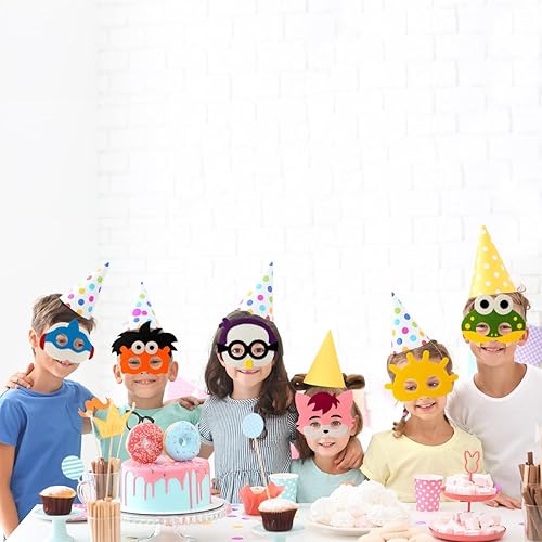 Miniatura 4 de OU RUI RYA Vidio Game World - Máscara de fieltro temática para fiesta de cumpleaños, regalos de decoración, celebración, fanáticos de dibujos