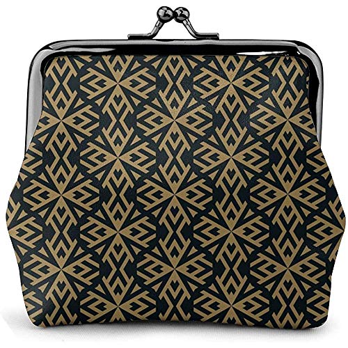 Purse Wallet,Repetición De La Cartera De Azulejos Geométricos, Impresionantes Carteras con Cremallera para La Novia De La Madre E Hija,11.5(W) x10.5(L) x3(T) cm