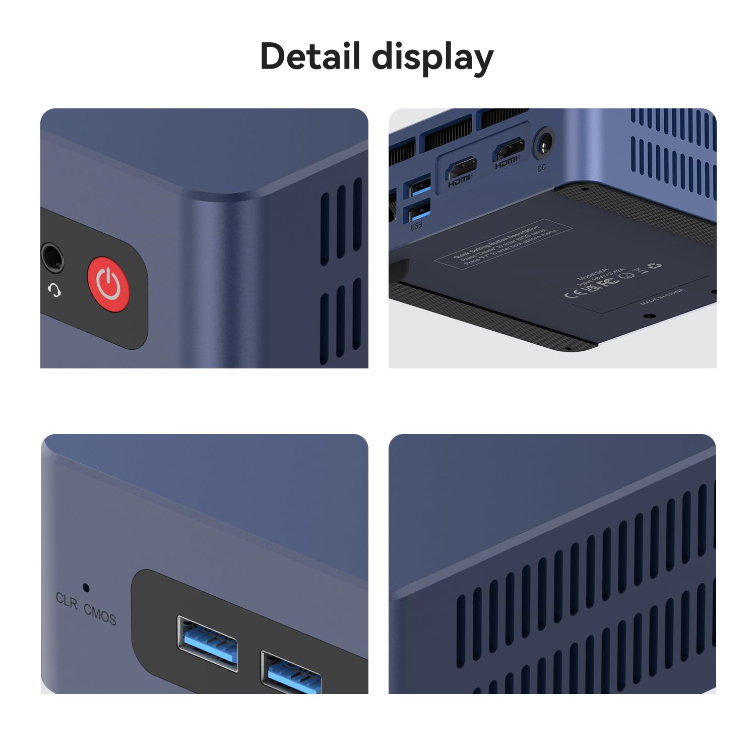 Beelink AMD Ryzen 7 5800H, 16GB DDR4, 1TB NVMe M.2 SSD, Üçlü Ekran