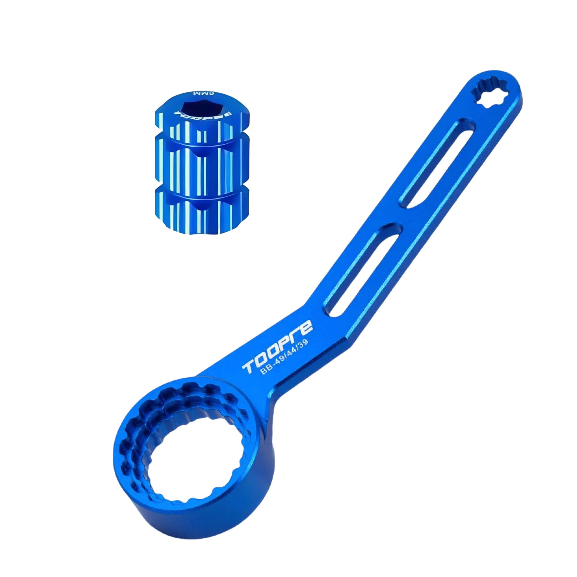 6-in-1 Bike Bottom Bracket Tool, External Cups Lockring and Crank Arm Cap Install Removal - Wrench Compatible with Shimano, SRAM, FSA, Rotor, Chris