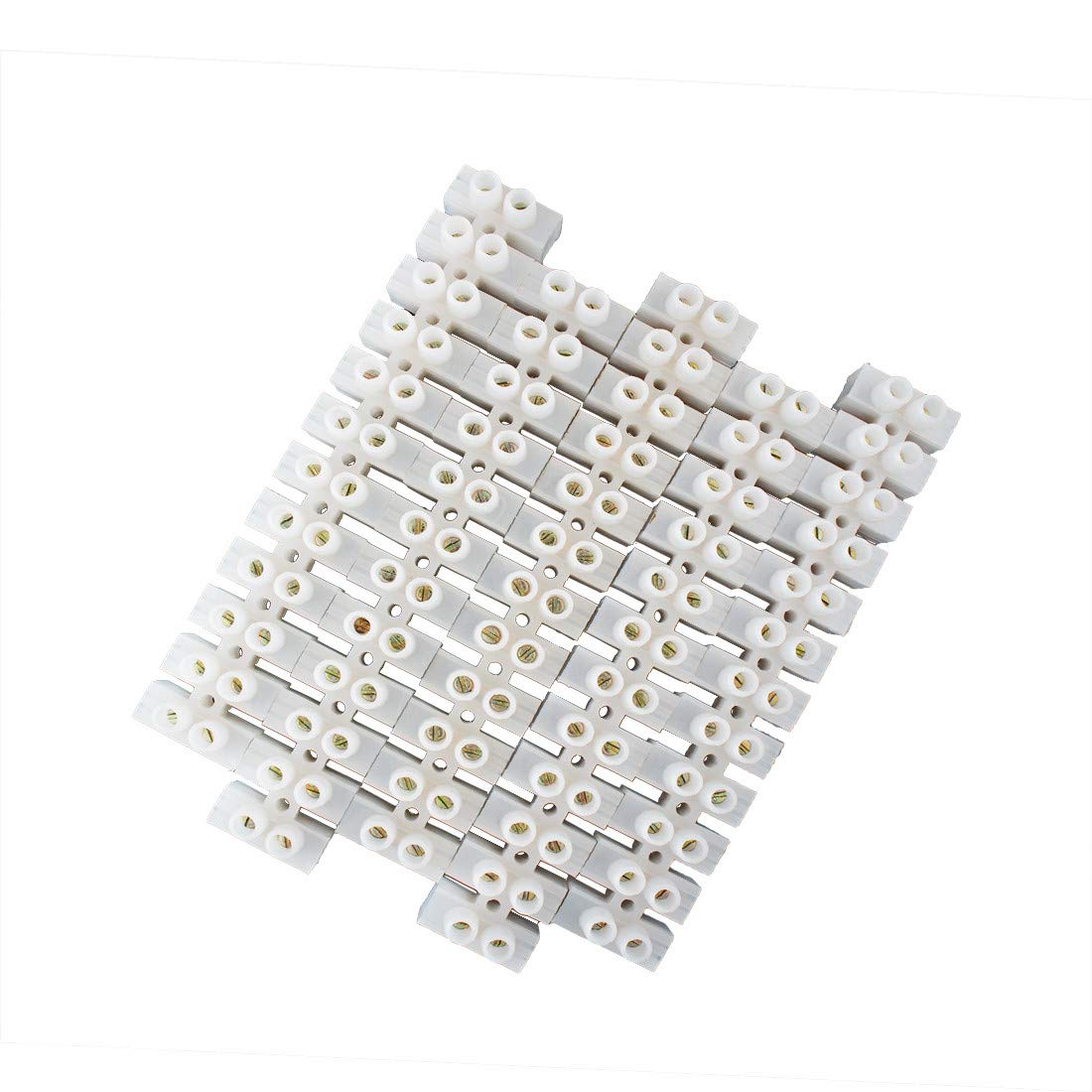 5pcs 600V 100A doppia 12 posizioni morsettiera a vite barriera elettrica Block Block(5 stücke 600 ν 100A Zweireihig 12 Positionen Schraubklemme Elektrische Barriere Streifenblock