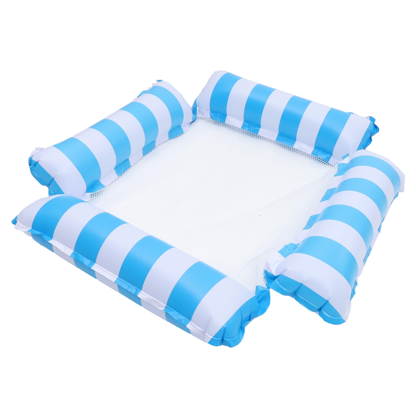 ibasenice Lettino Gonfiabile per Piscina in Pvc e Nailon Design a Tubo, Pieghevole e Traspirante, Materassino a Rete per Relax Estivo al Mare in Piscina