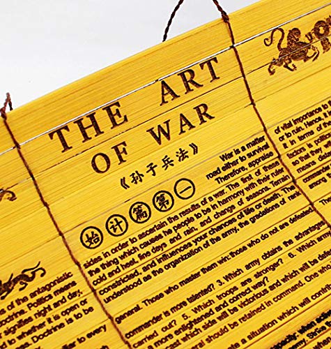 Bamboo Slips, Sun Tzu The Art of war, Full Text, Chinese and English, Retro Laser Engraving, Gift Box2