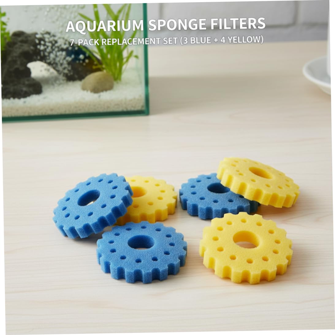 SunSun CPF/CPA-50000 Filterschwamm, 7-lagiges hocheffizientes biochemisches Aquarium-Filtermedium, kompatibler Ersatz für Teichfilter, leicht zu reinigen und auszutauschen
