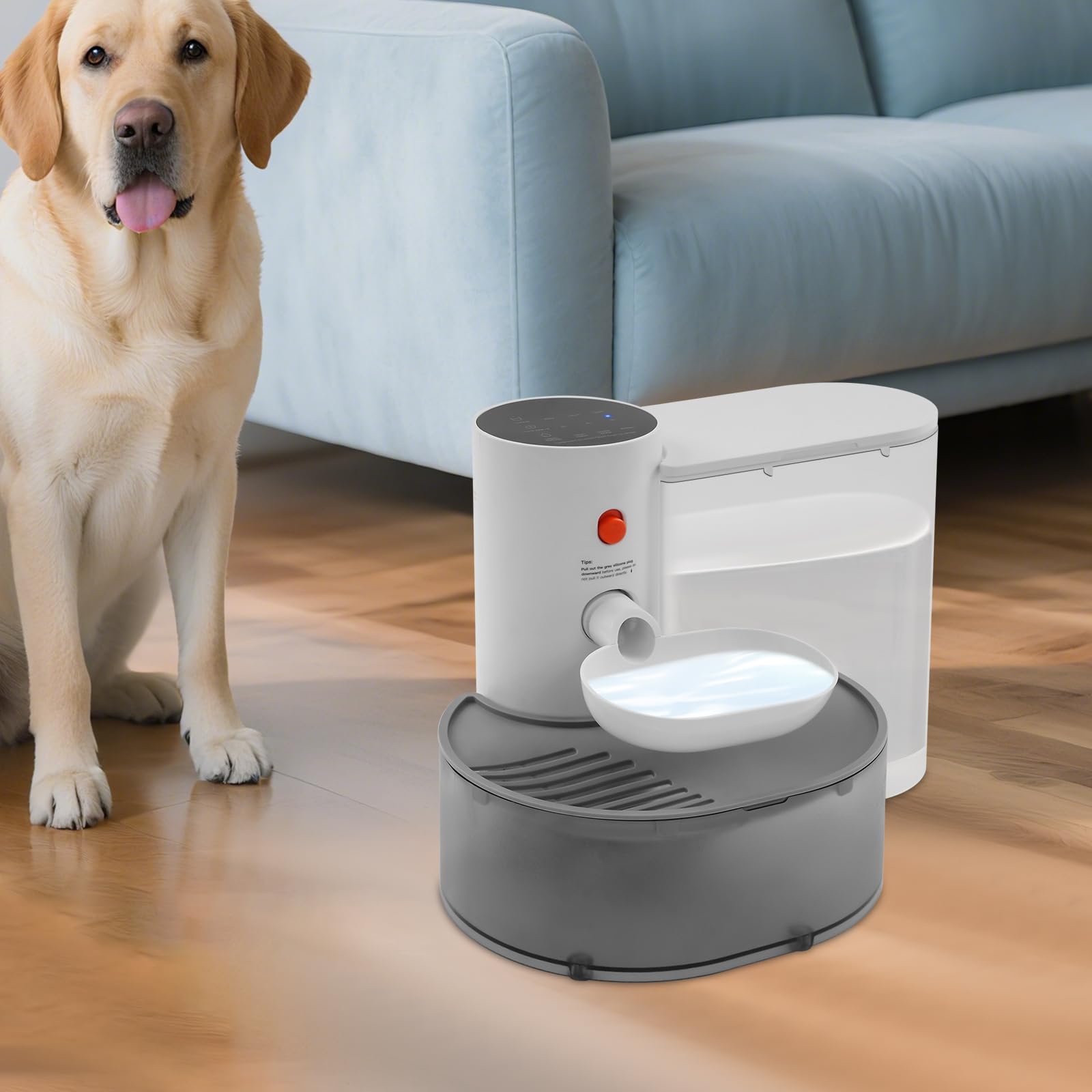 Fontana automatica per bere 3 l di acqua dolce e 1,5 l di acque reflue, senza fili, nessun cambio filtro, fontana per gatti senza fili, 180 giorni di standby, ricarica USB per animali domestici, gatti