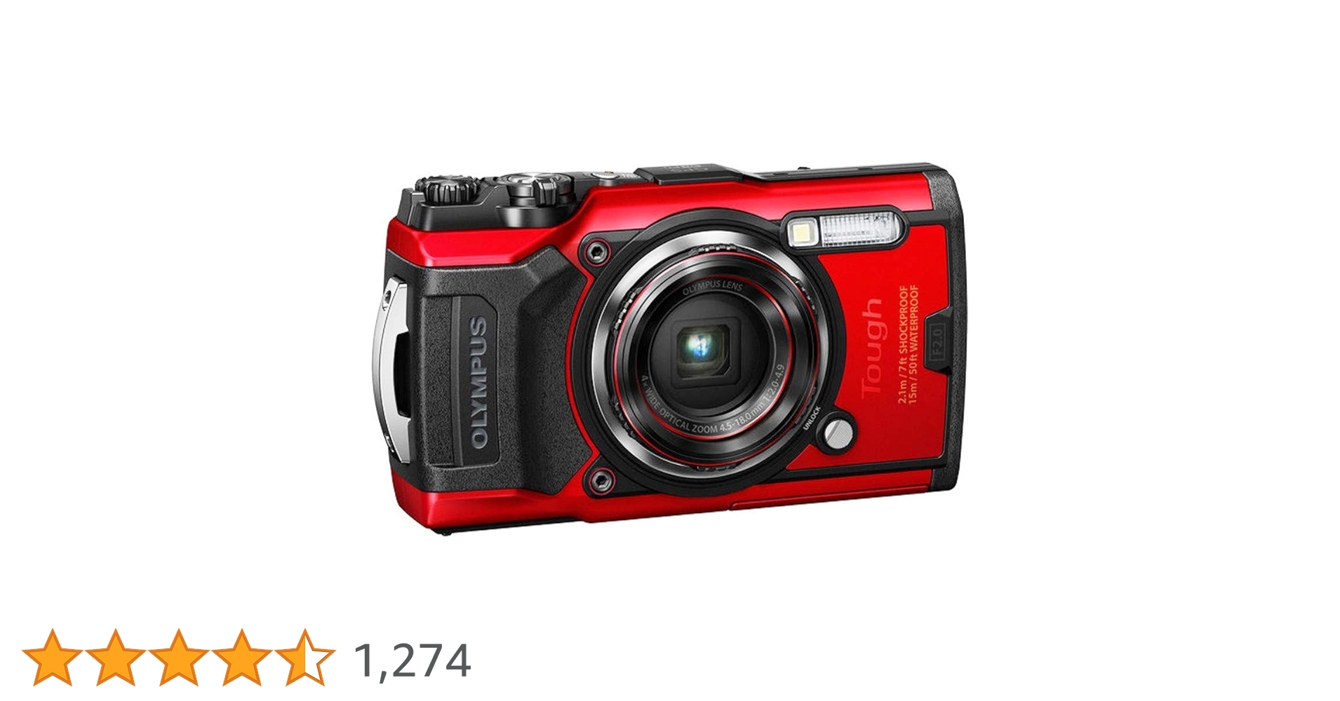 Amazon | OLYMPUS デジタルカメラ Tough TG-6 レッド 1200万画素CMOS