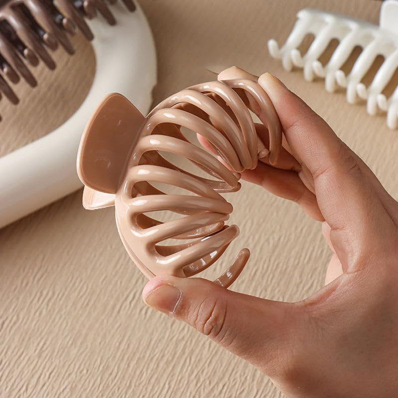 Soft Silicone Cloud Hair Clutcher 2 Pc for Women & Girls | Unbreakable Big Claw Clip | Matte Finish Multicolor Hair Accessories | Stylish Korean Claw Clip