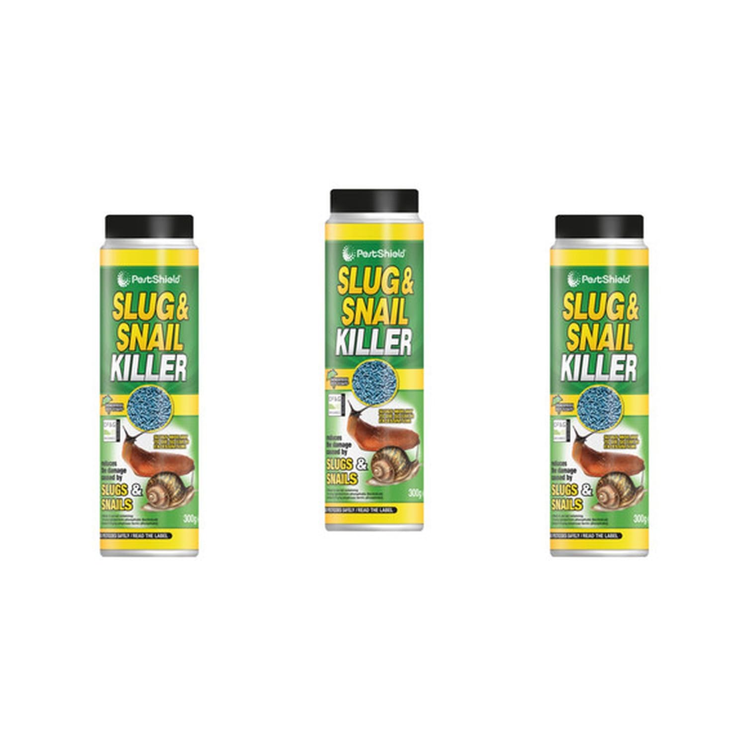 FabFinds PestShield Slug And Snail Killer 300g – Garden Pest Control Pellets For Beds, Borders, Pots And Planted Areas (3, Green)