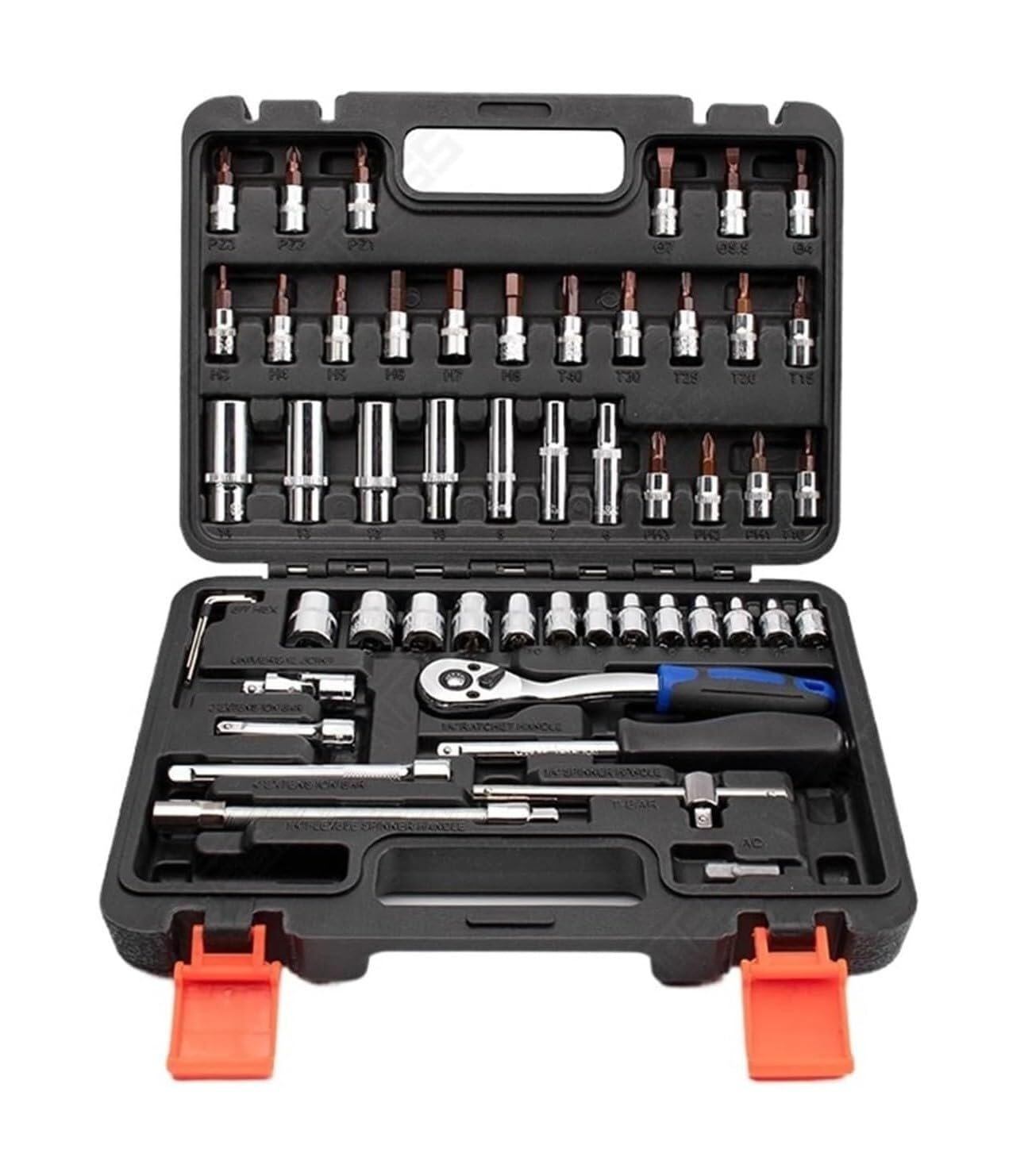 Socket Wrench Set 53PCS Ratcheting Wrench Tool Set Toolbox